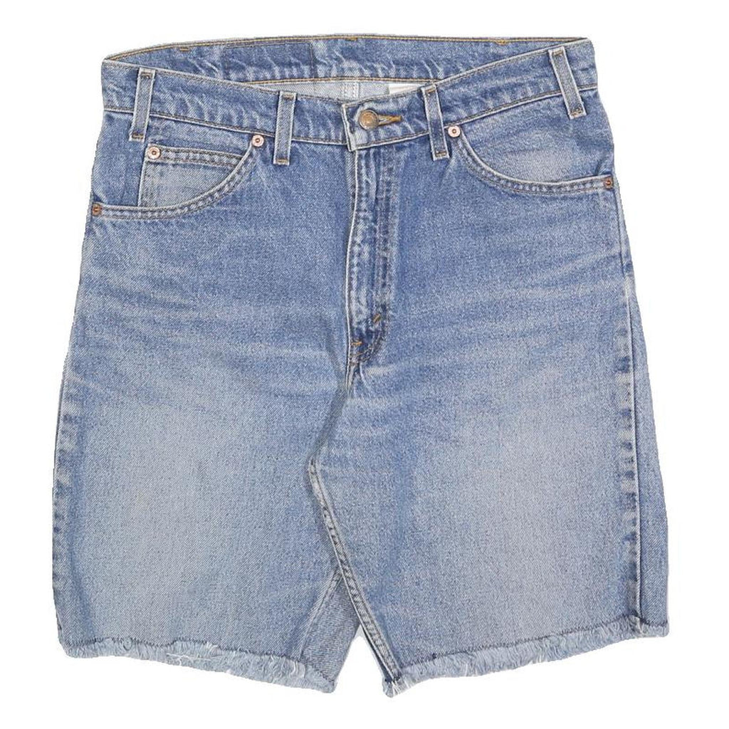 LEVI'S Mens Denim Blue Cotton Blend Shorts M W32 Casual Cut-Off Frayed Hem