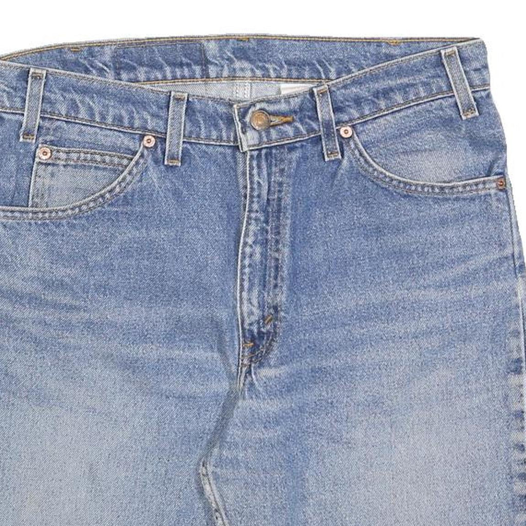 LEVI'S Mens Denim Blue Cotton Blend Shorts M W32 Casual Cut-Off Frayed Hem