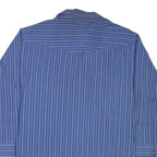 WRANGLER Mens Blue & White Striped Western Shirt XL Classic Casual Buttoned