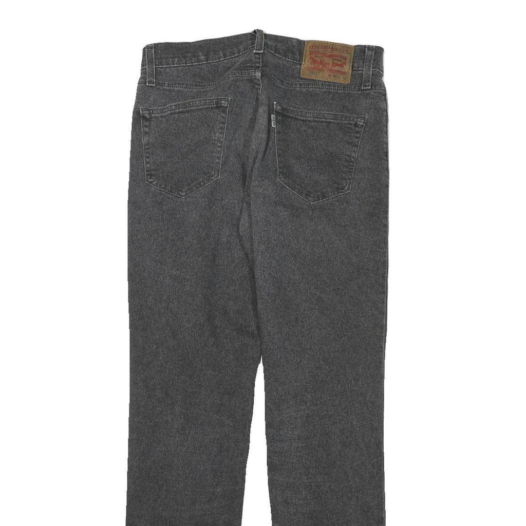 LEVI'S 511 Mens Slim Black Denim W30 L31 Zip Jeans Cotton Blend Comfortable