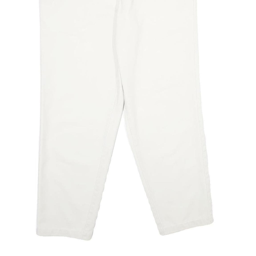 DOCKERS Womens Cotton White Classic Straight Trousers Closure Zip Size W28 L28