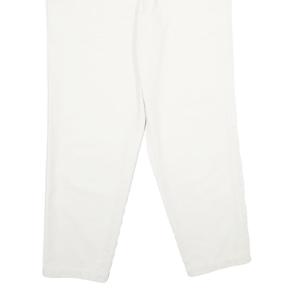 DOCKERS Womens Cotton White Classic Straight Trousers Closure Zip Size W28 L28