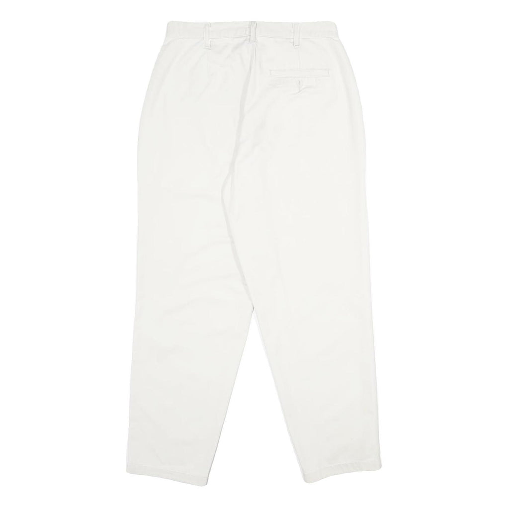 DOCKERS Womens Cotton White Classic Straight Trousers Closure Zip Size W28 L28