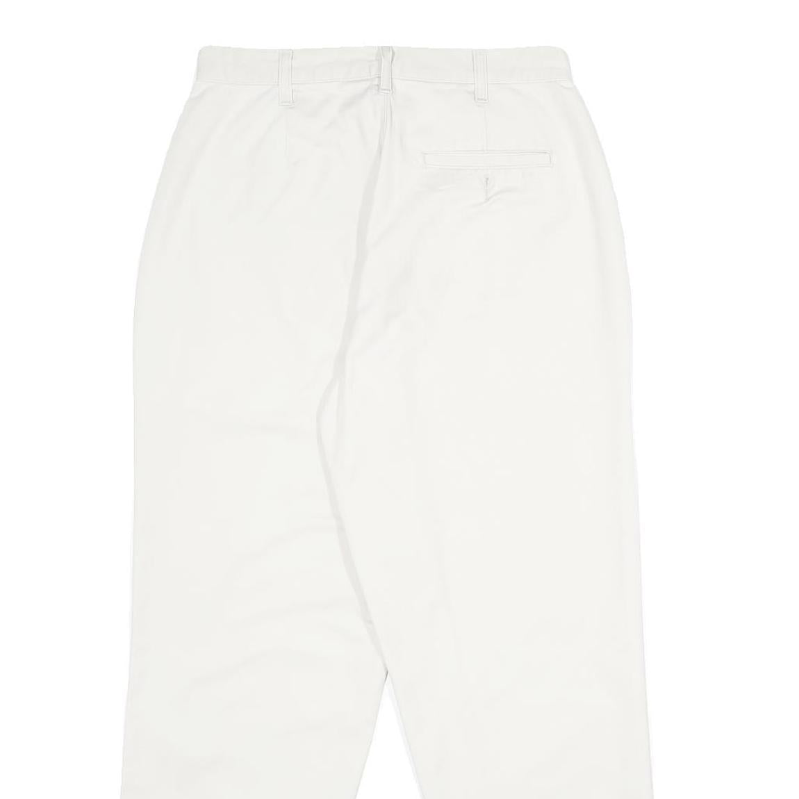 DOCKERS Womens Cotton White Classic Straight Trousers Closure Zip Size W28 L28