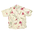 STRAIGHT DOWN Mens Cream & Red Floral Casual Shirt L Lightweight Summer