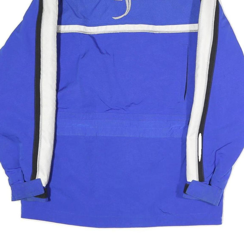 PHENIX Womens Blue & White Zip Jacket S Polyester Blend Logo Embroidered