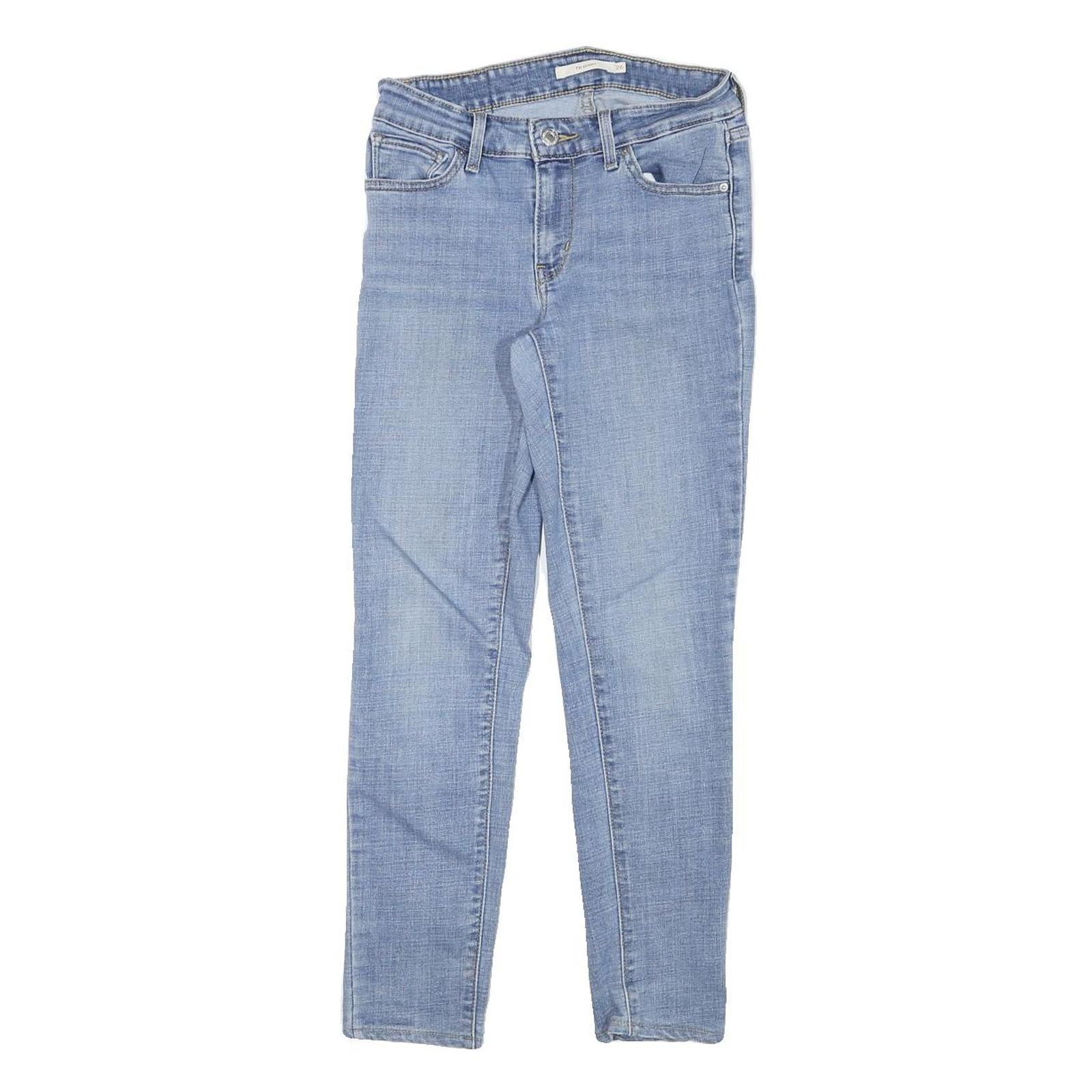 LEVI'S Womens Jeans Blue Slim Skinny Denim Medium W24 L26 Classic Zip Pockets