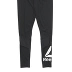 REEBOK Womens Joggers Black S W24 L26 Polyester Fit Slim Logo Detail