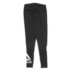 REEBOK Womens Joggers Black S W24 L26 Polyester Fit Slim Logo Detail