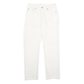 LEVI'S 501 BIG E Womens Jeans White Classic Straight Denim W25 L28 Raw Hem