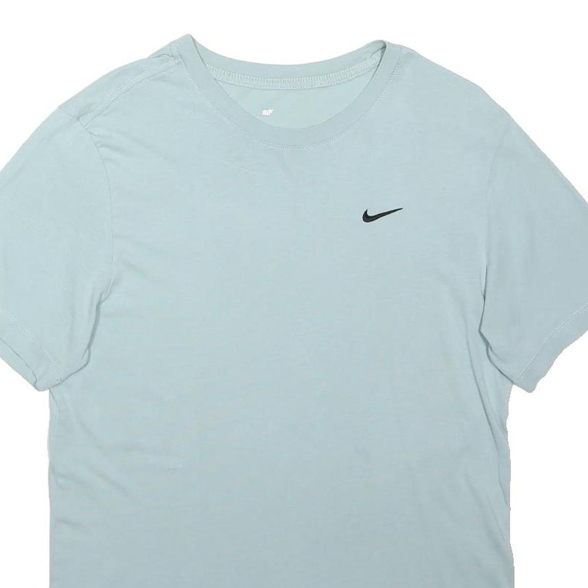 NIKE Mens Blue T-Shirt S Short Sleeve Crew Neck Cotton Blend Casual Wear