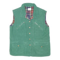 BETTY BARCLAY Womens Green Cotton Quilted Button Jacket UK 10 Classic Sleeveless