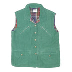 BETTY BARCLAY Womens Green Cotton Quilted Button Jacket UK 10 Classic Sleeveless
