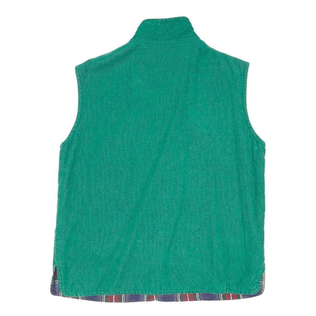 BETTY BARCLAY Womens Green Cotton Quilted Button Jacket UK 10 Classic Sleeveless