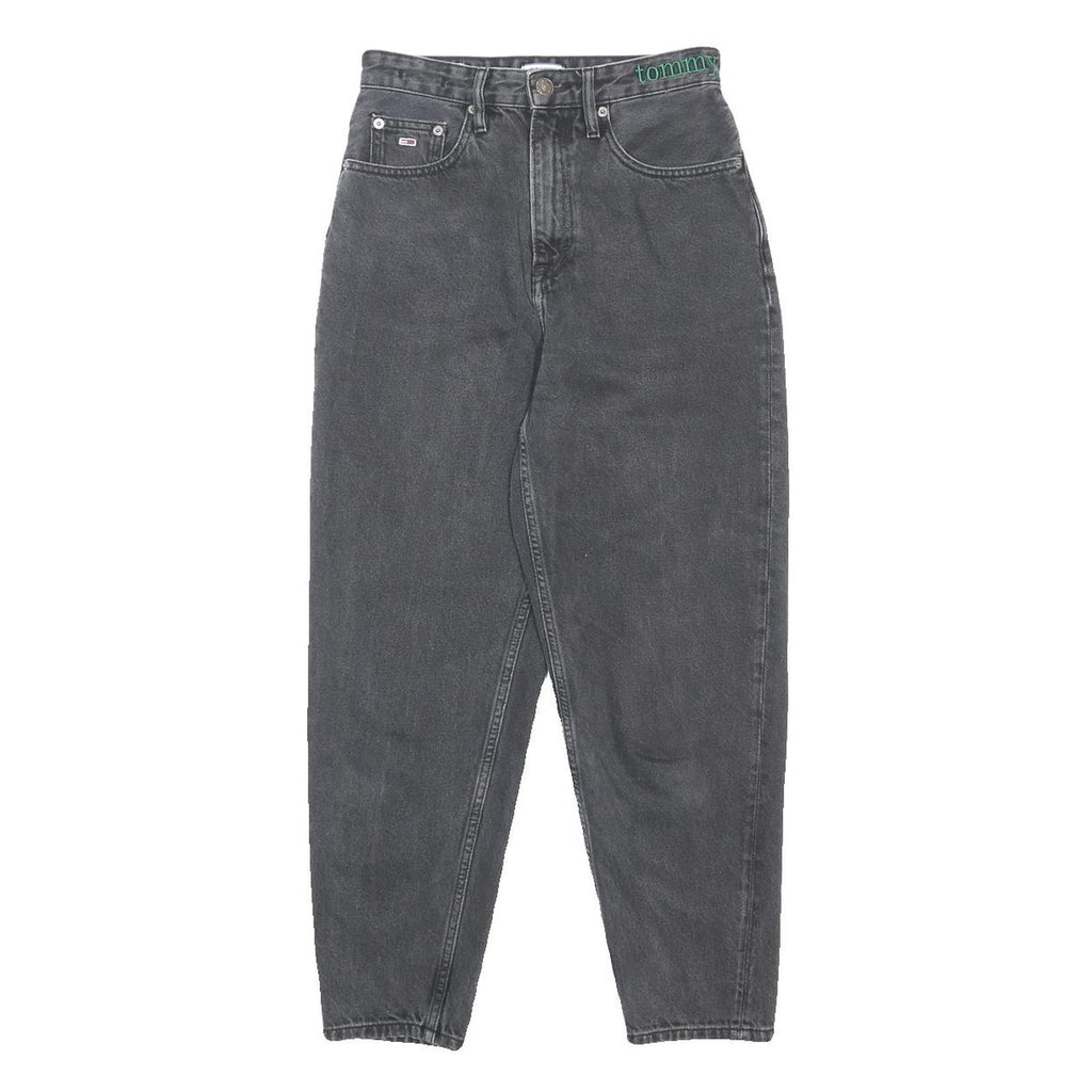 TOMMY JEANS Womens Regular Fit Grey Denim Straight Leg Jeans W25 L25 Classic