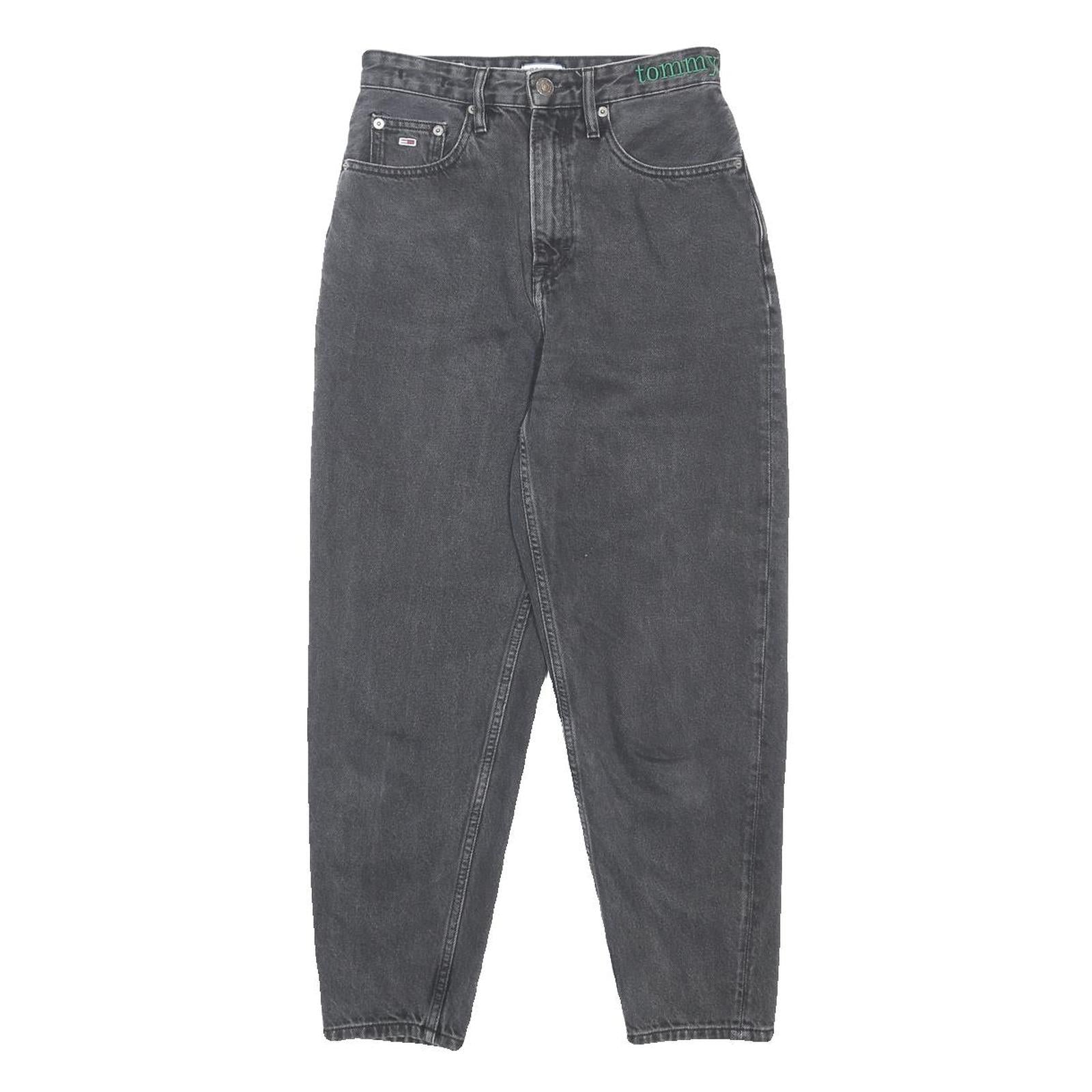 TOMMY JEANS Womens Regular Fit Grey Denim Straight Leg Jeans W25 L25 Classic
