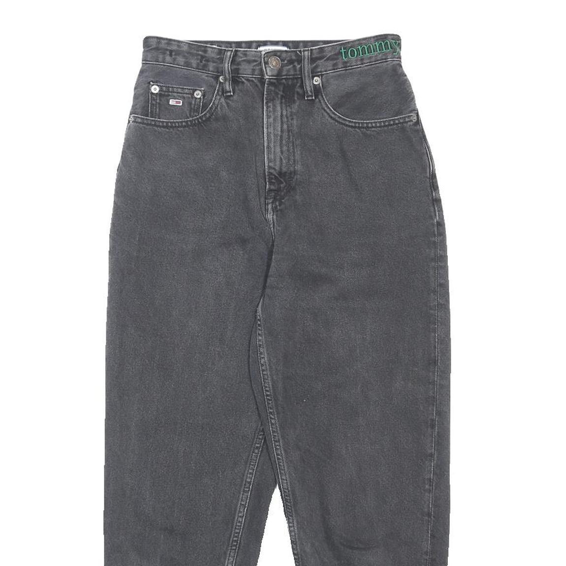 TOMMY JEANS Womens Regular Fit Grey Denim Straight Leg Jeans W25 L25 Classic