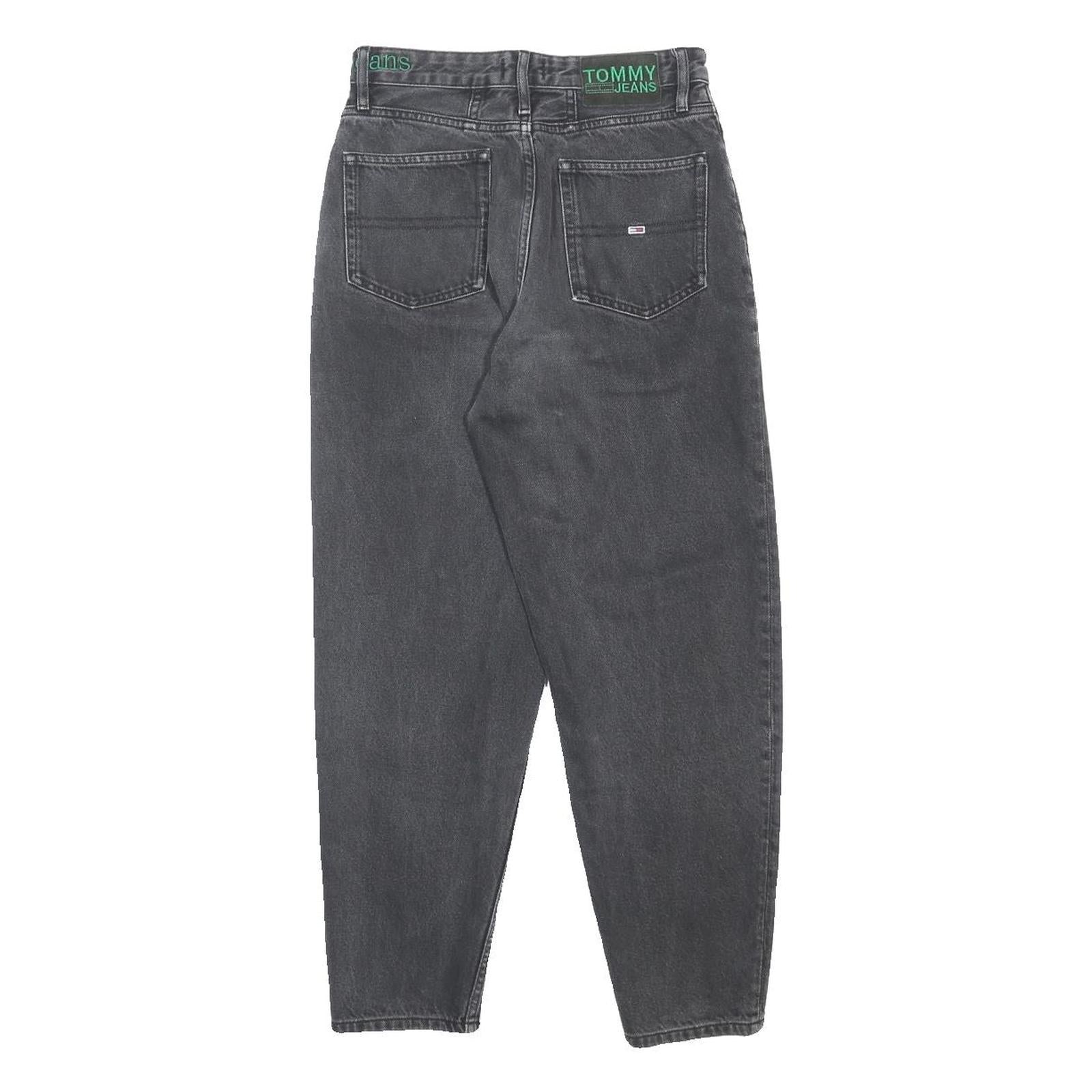 TOMMY JEANS Womens Regular Fit Grey Denim Straight Leg Jeans W25 L25 Classic