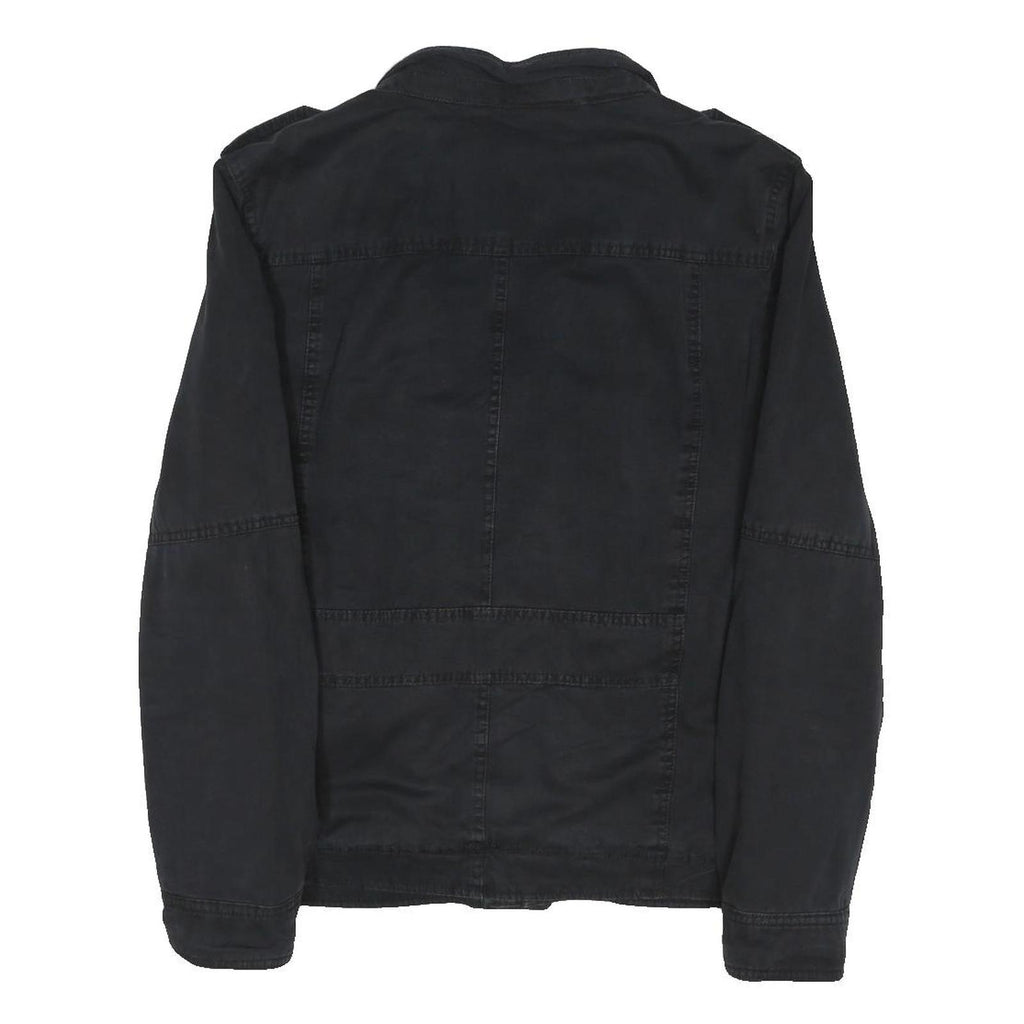 LEVI'S Mens Black Cotton Blend Button Jacket M Button Closure Casual Warm