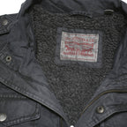 LEVI'S Mens Black Cotton Blend Button Jacket M Button Closure Casual Warm