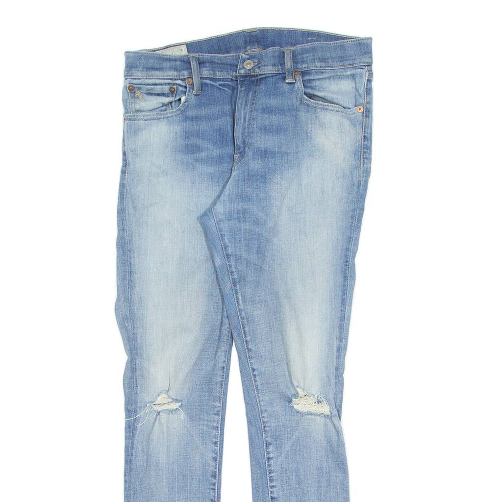 POLO RALPH LAUREN Distressed Womens Jeans Blue Slim Skinny Stone Wash W30 L30
