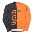 CASTELLI Mens Orange & Black Team Cycling Jersey Long Sleeve Crew Neck M