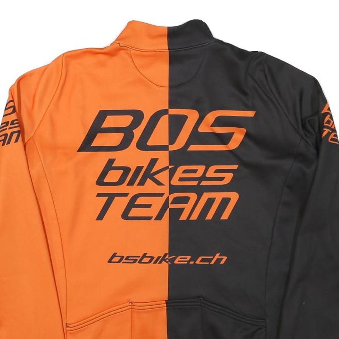 CASTELLI Mens Orange & Black Team Cycling Jersey Long Sleeve Crew Neck M