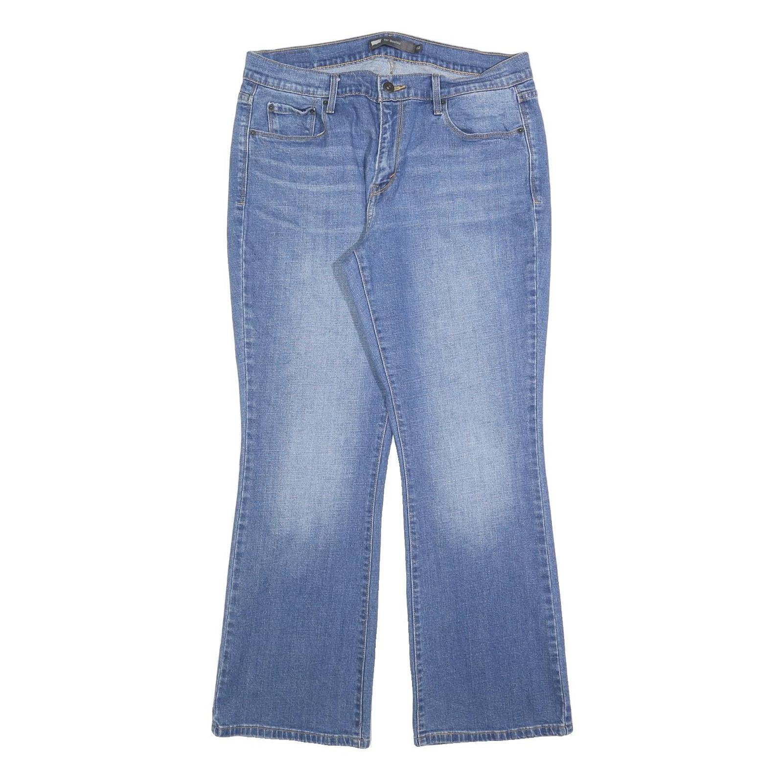 LEVI'S Womens Regular Fit Blue Denim Bootcut Jeans W31 L30 Classic Style Zip