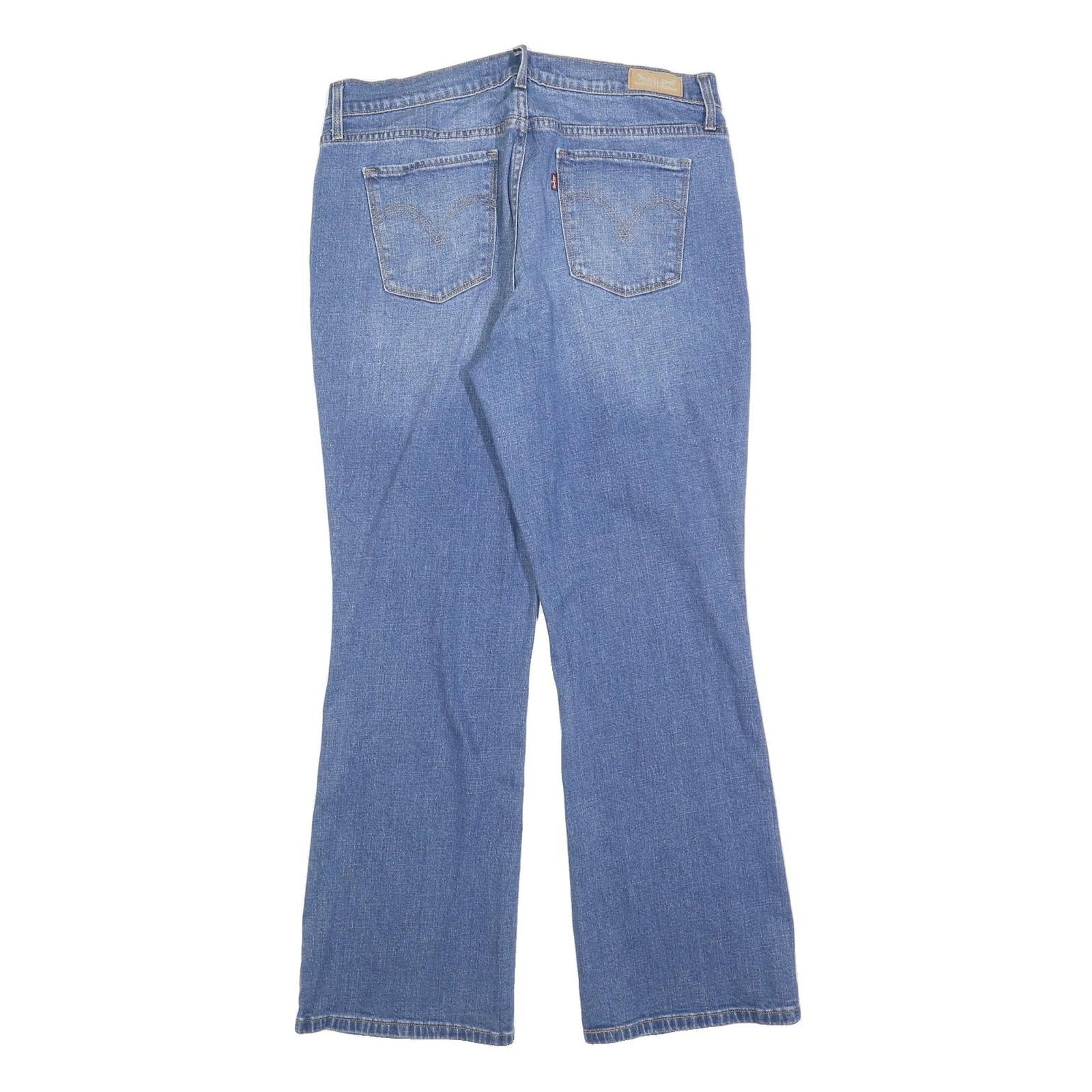 LEVI'S Womens Regular Fit Blue Denim Bootcut Jeans W31 L30 Classic Style Zip