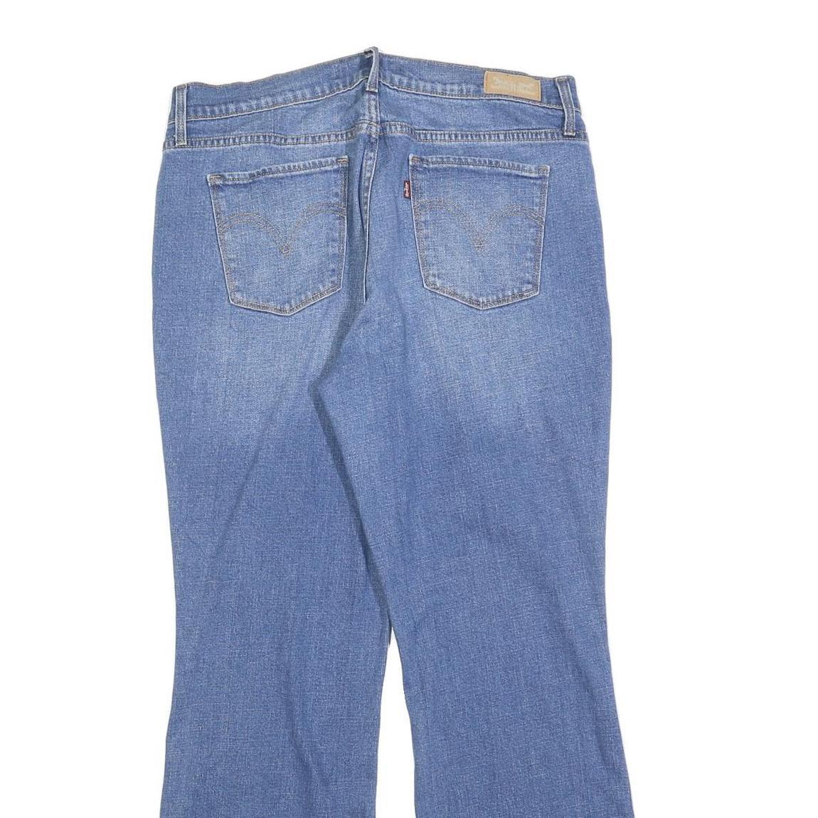 LEVI'S Womens Regular Fit Blue Denim Bootcut Jeans W31 L30 Classic Style Zip