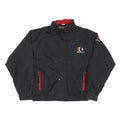 TURNING POINT Mens Black Racing Logo Zip Jacket L Polyester Blend Sportswear