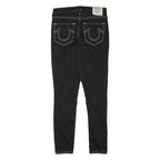 TRUE RELIGION Womens Jeans Black Slim Skinny Denim W27 L26 Contrast Stitch