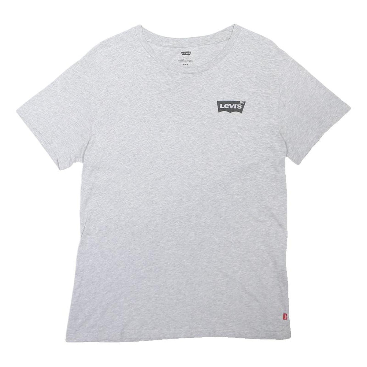 LEVIS Mens Grey Graphic T-Shirt M Short Sleeve Crew Neck Cotton Blend Casual
