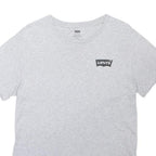 LEVIS Mens Grey Graphic T-Shirt M Short Sleeve Crew Neck Cotton Blend Casual