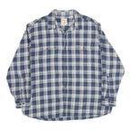 RED HEAD Mens Blue & White Check Shirt 2XL Long Sleeve Cotton Casual Workwear