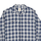 RED HEAD Mens Blue & White Check Shirt 2XL Long Sleeve Cotton Casual Workwear