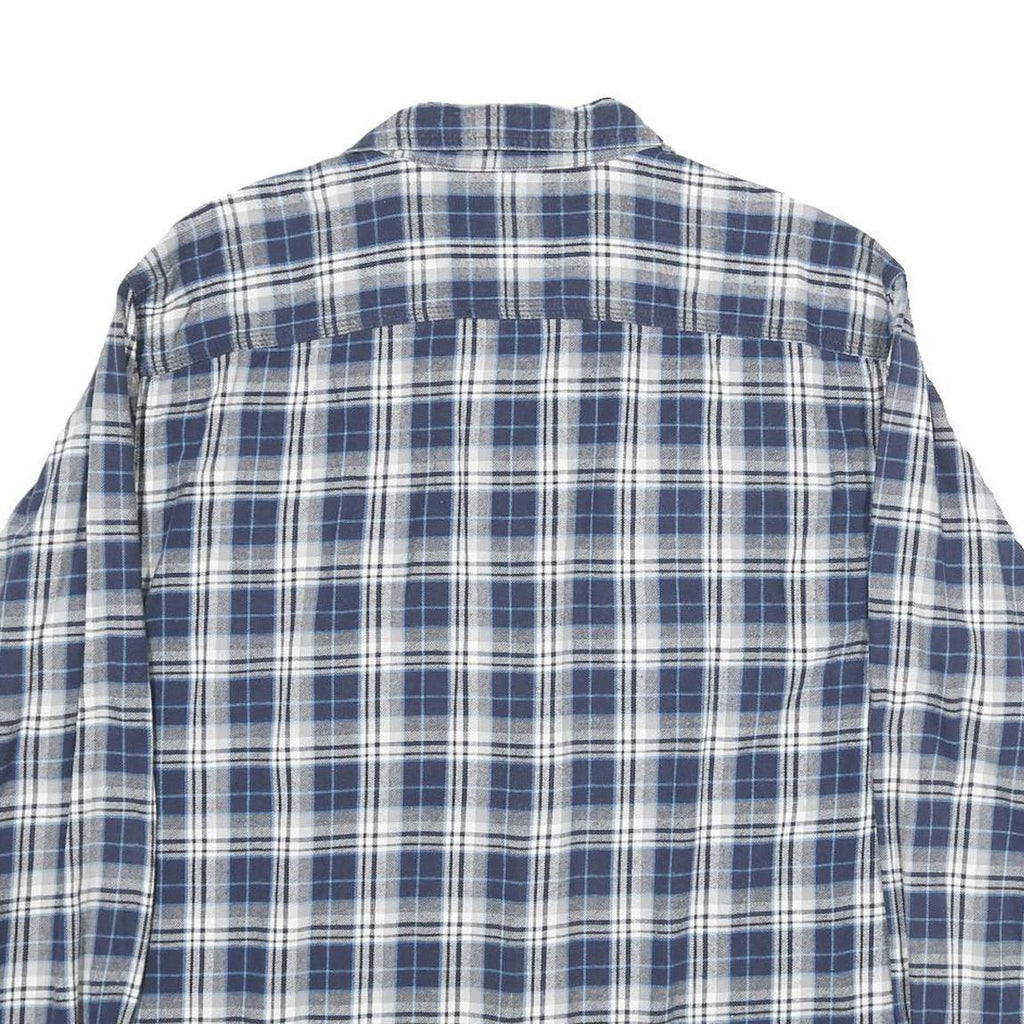 RED HEAD Mens Blue & White Check Shirt 2XL Long Sleeve Cotton Casual Workwear