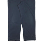 DICKIES Mens Cotton Blend Navy Regular Fit Straight Leg Trousers W38 L28