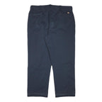 DICKIES Mens Cotton Blend Navy Regular Fit Straight Leg Trousers W38 L28
