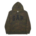 GAP Womens Green Camouflage Pullover Hoodie XL Cotton Blend Casual