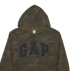 GAP Womens Green Camouflage Pullover Hoodie XL Cotton Blend Casual