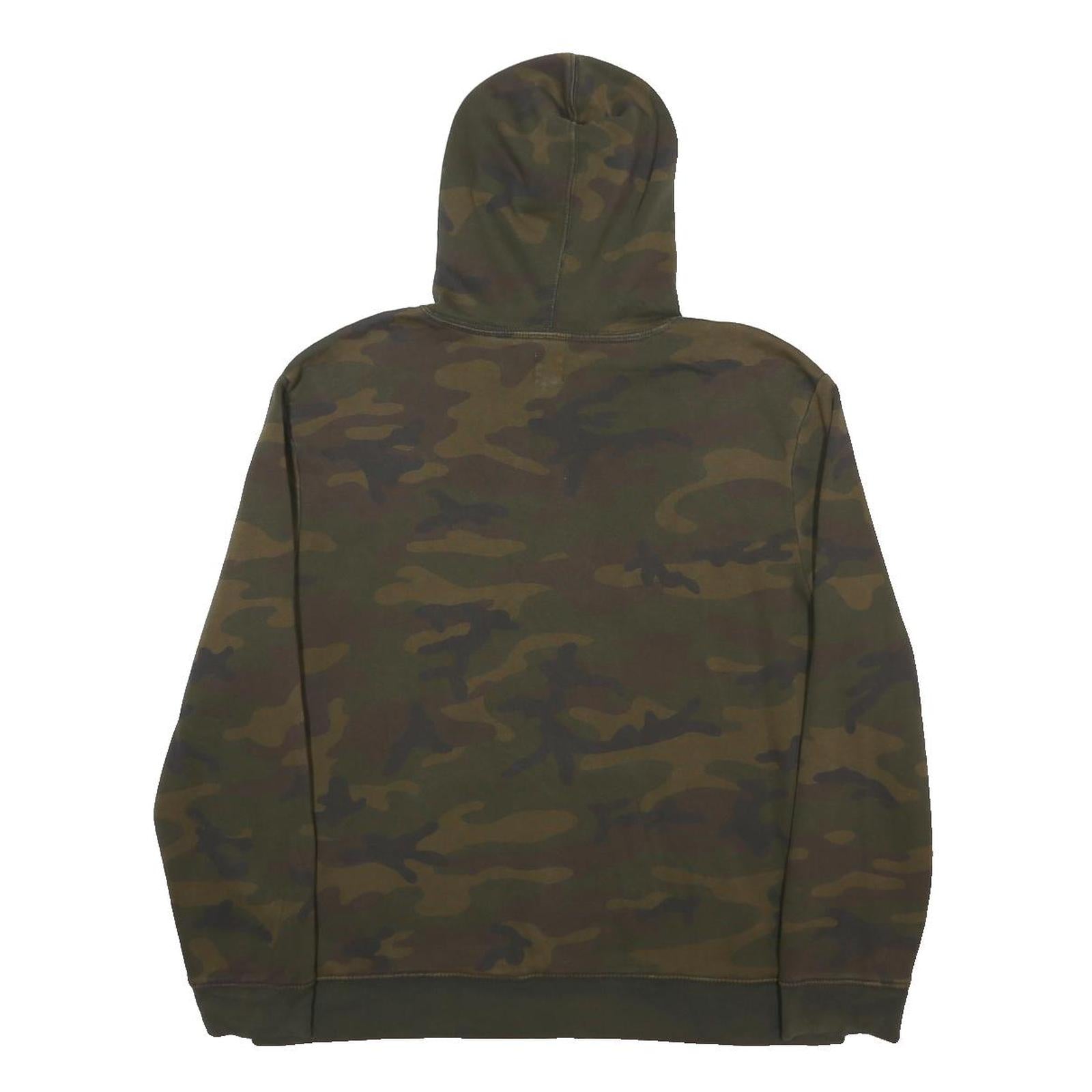 GAP Womens Green Camouflage Pullover Hoodie XL Cotton Blend Casual