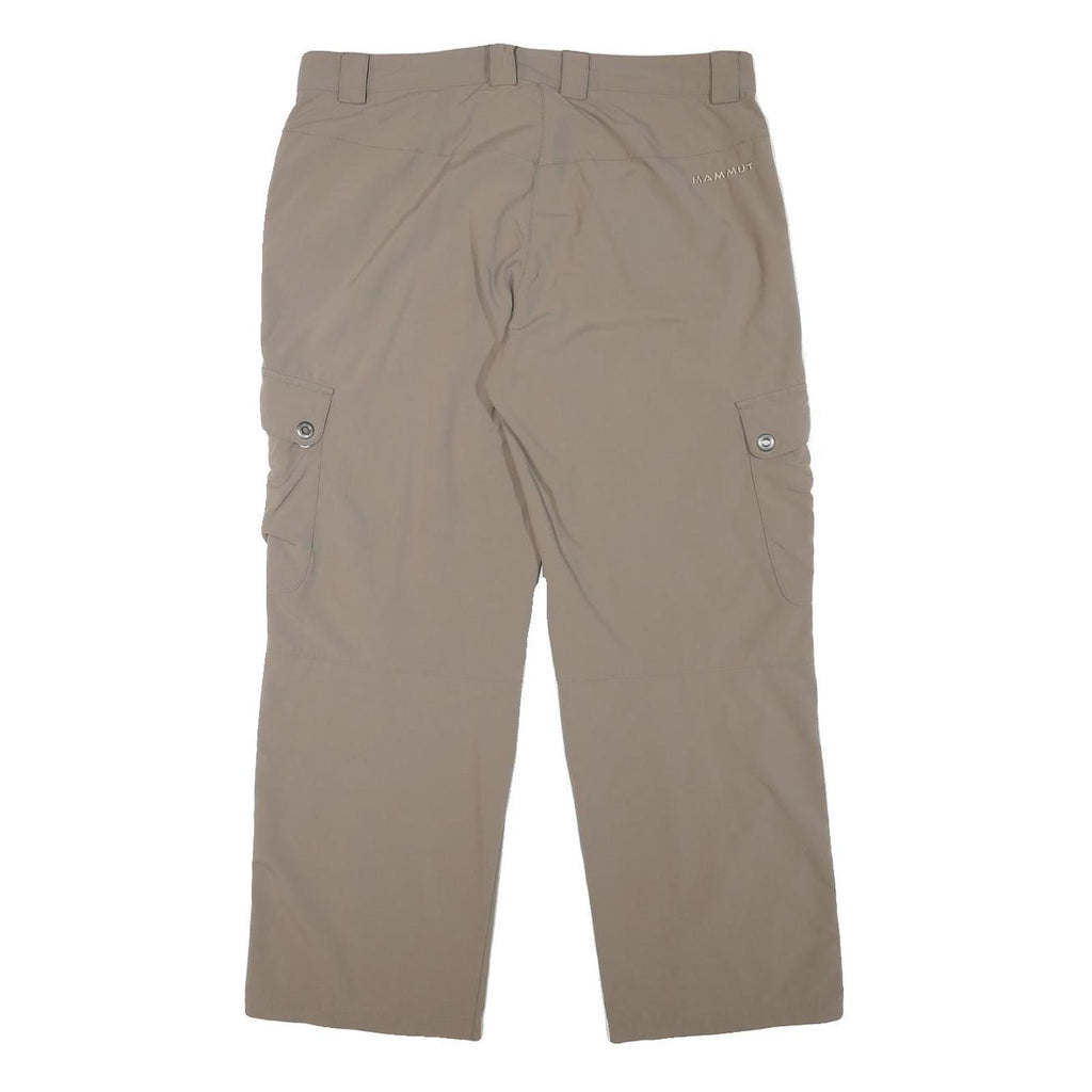 MAMMUT Womens Regular Fit Beige Cargo Trousers W34 L28 Outdoor Zip Closure