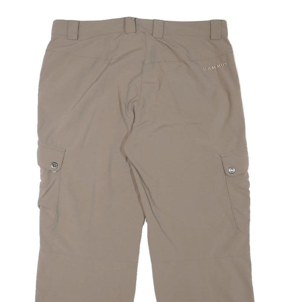MAMMUT Womens Regular Fit Beige Cargo Trousers W34 L28 Outdoor Zip Closure