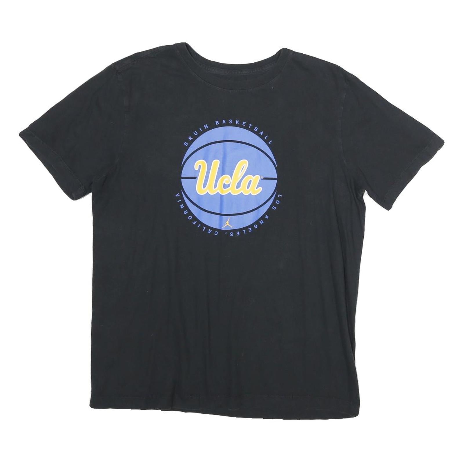 NIKE Mens Black UCLA Basketball Graphic T-Shirt M Crew Neck Short Sleeve