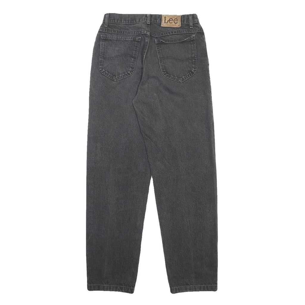 LEE Womens Regular Fit Black Denim Jeans W28 L30 Classic Zip Pocket Style