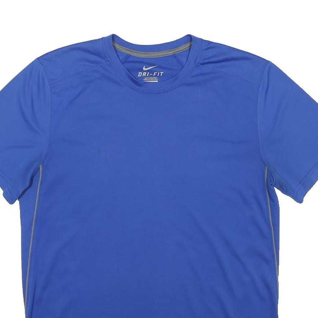 NIKE Mens Blue Active T-Shirt M Short Sleeve Crew Neck Lightweight Sportswear