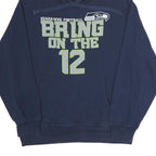 NFL Mens Navy Seahawks Football Bring On The 12 Hoodie XL Cotton Comfort