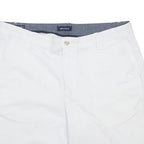 NAUTICA Mens White Casual Shorts L W35 Cotton Blend Classic Fit Pockets