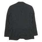 BOSS Mens Black Wool Blend Classic Jacket M Woven Button Formal Smart